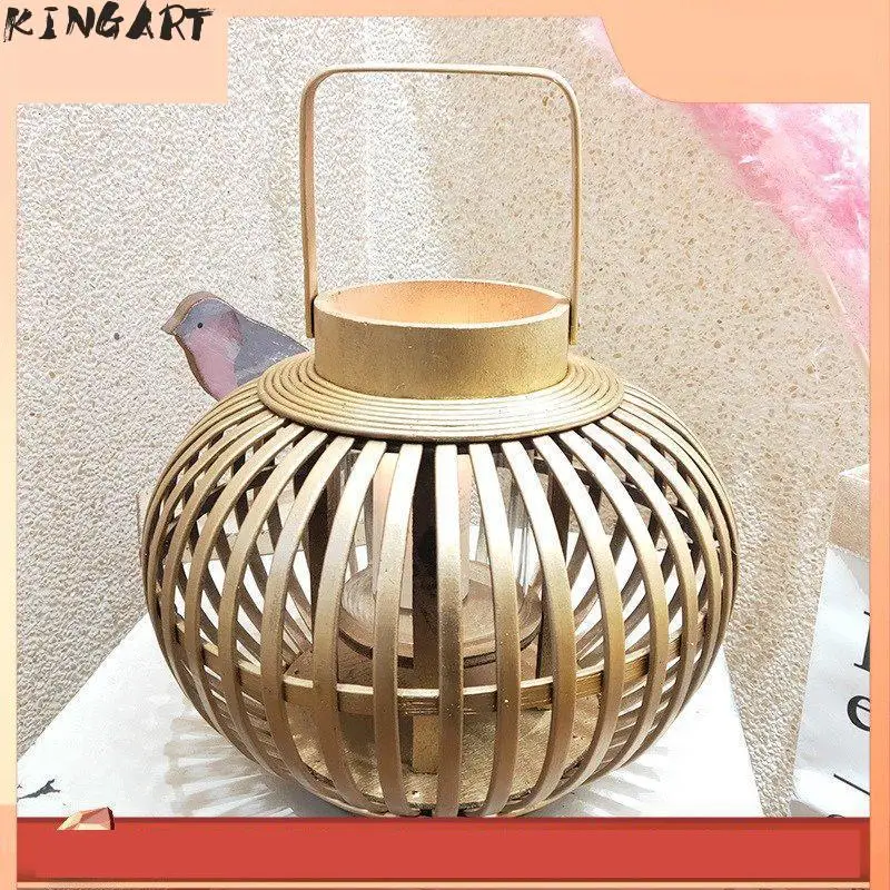 Винтажный Ретро подсвечник декоративный античный деревянный бамбуковый