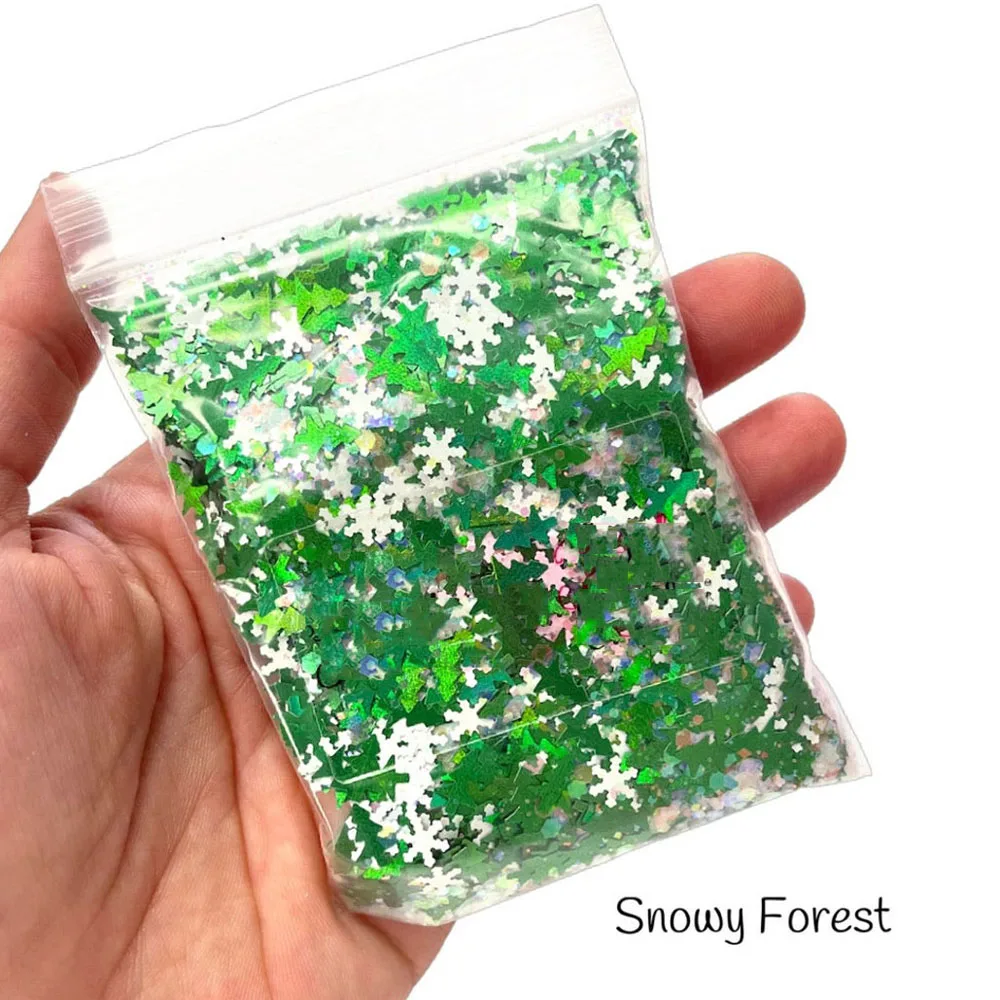 50g/Bag Christmas Nail Sequins Mixed Snowflake White Dot Red Christmas Tree Sequins Glitter DIY Manicure Paillette Accessories* images - 6