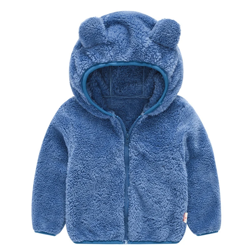 Детское флисовое пальто для мальчиков и девочек теплая верхняя одежда на осень