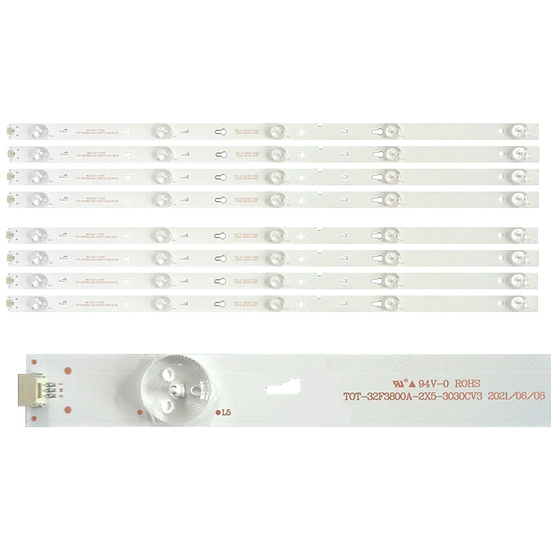 Светодиодная лента 570 мм, 5 ламп, 8 шт., 0EM55LB09 _ LED 3030v0.3 4C-LB3205-YHEX1 для TCL 55 