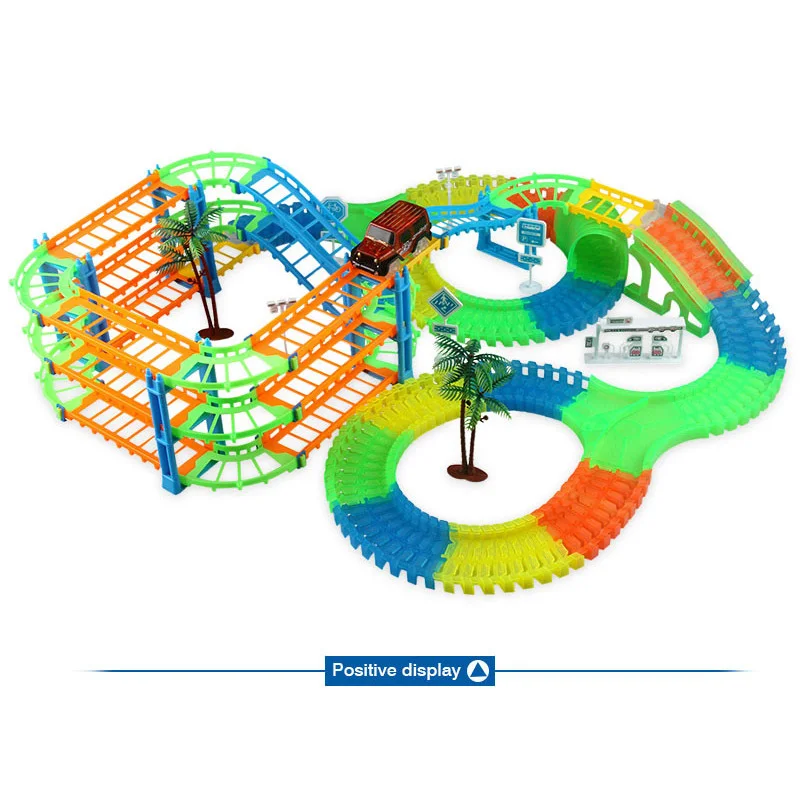 Подключение 2 типа железной дороги волшебный гоночный трек игровой Набор Diy изгиб