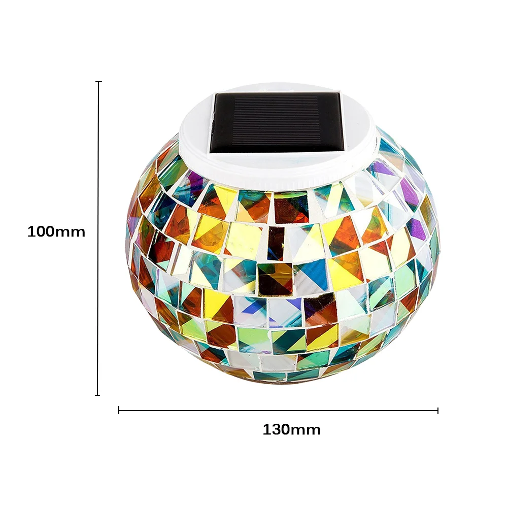 

LED Color Changing Solar Light Glass Mosaic Lamp Colorful Projection Waterproof Outdoor Landscape Lights For Garden Yard Patio