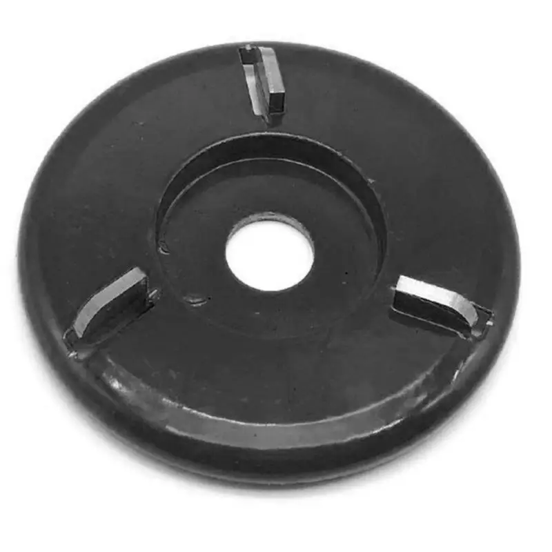 

90mm Diameter 22mm Bore Rotary Planer Black Curved Blade Power Wood Carving Disc