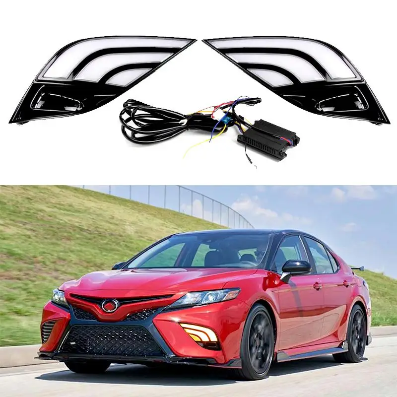 

For Toyota Camry SE XSE TRD 2018-2020 LED DRL Daytime Running Light W/ Turn