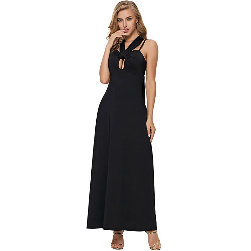 Evening Dress Long Elegant Party Gowns Chic Halter Sexy Sleeveless Empire Gown | Свадьбы и торжества