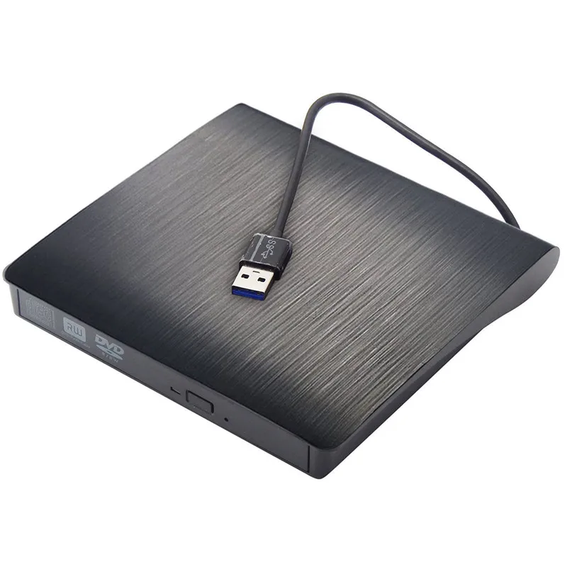 Черный USB 3,0 DVD-rom Оптический привод внешний тонкий CD rom диск ридер Настольный ПК ноутбук планшет P rom otion dvd-плеер - Цвет: Черный