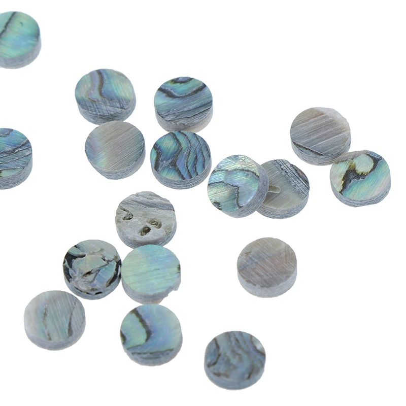 

6mm Coloful Abalone Mother Of Pearl Shell Fingerboard Dots With Inlay Material For Guitar Bass Ukulele Accessories 20pcs