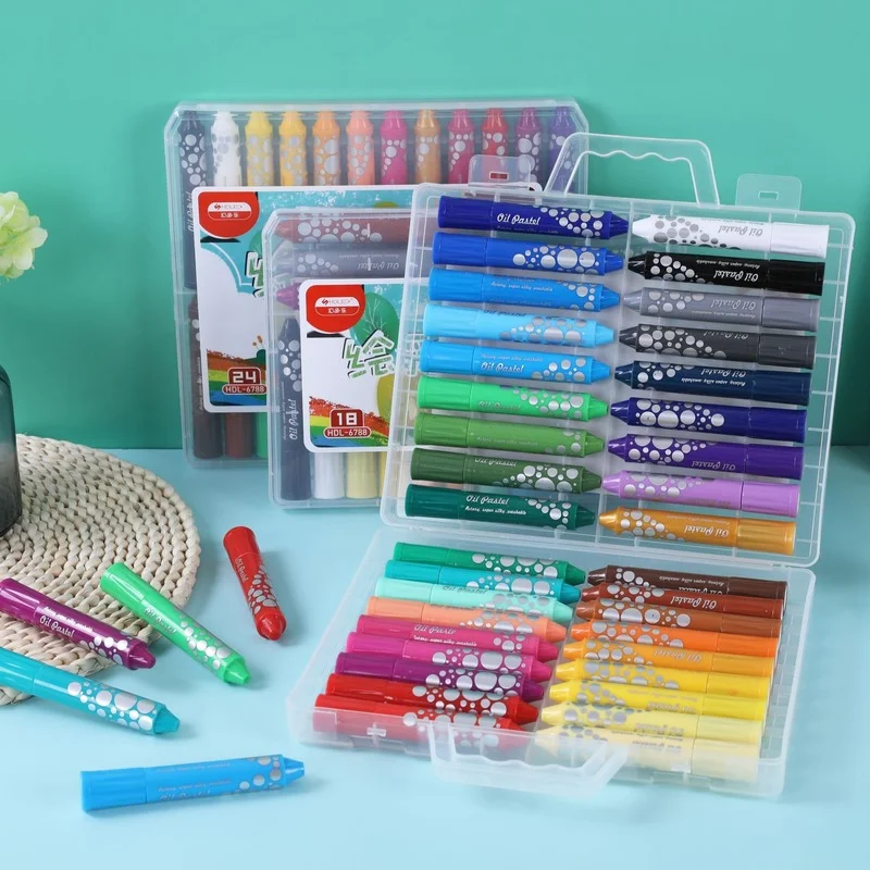 

12/18/24/36 Colors Painting Color Stick Oil Pastel Washable Crayons Children's Color Pen Stationery Kid Art Set Non-tox Pastello