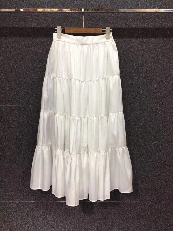 

2020 autumn and winter new fashion women's bowknot diamond stitching decoration all-match mid-length skirt 1227