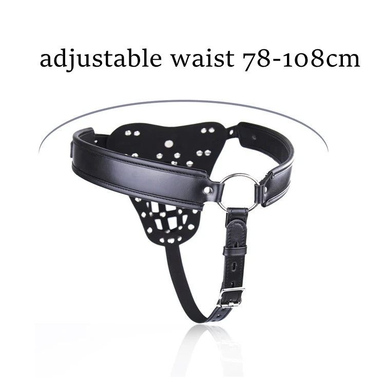 New PU Leather Male Chastity Belt Device Pants Sexy Underwear Lock Adult Erotic Penis Cage Rings Bondage Cock | Красота и здоровье