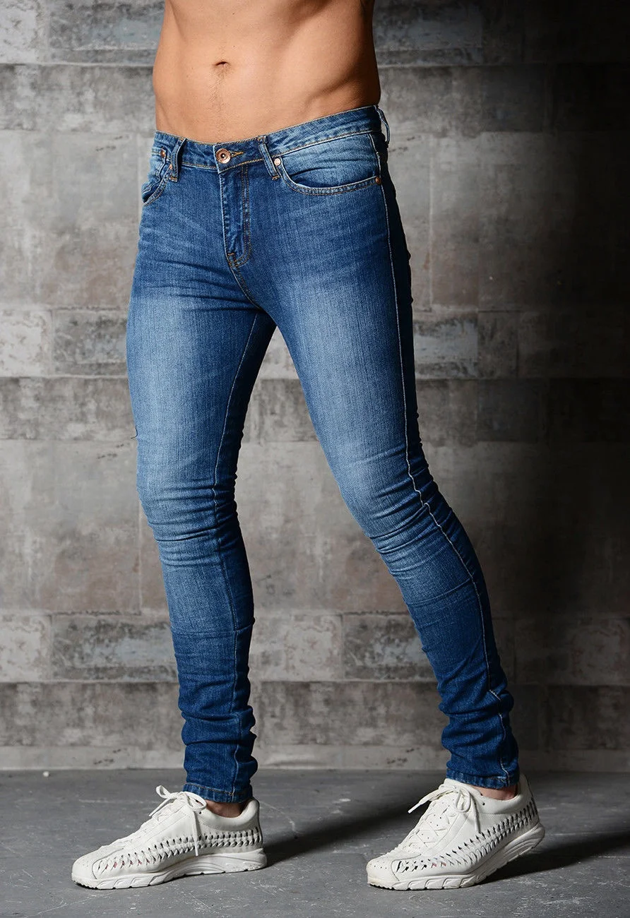 

3 Styles Men Stretchy Skinny Biker Slim Fit Denim Men Multi-pocket zipper pencil Pants men casual jeans fashion Casual Trousers