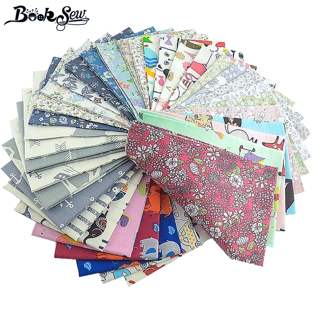 Booksew 40x50 см 100% хлопок ткань Telas Tissu мультфильм животных цветок серии Анкара подушки