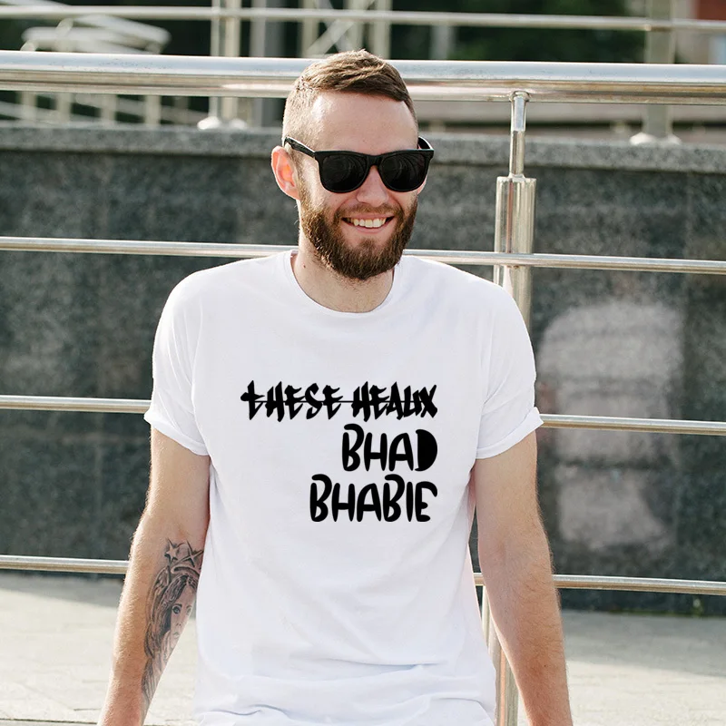 

Bhad Bhabie Crew Neck Plain Tops T Shirt Retro Unisex Tees Women Street T Shirts Gifts