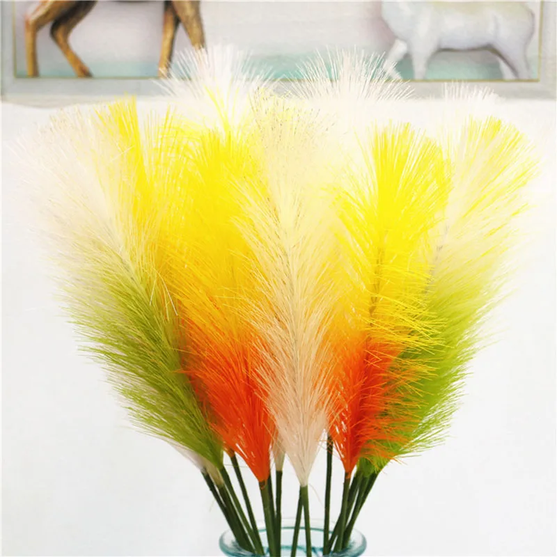 

Simulated Single Reed Nordic Outdoor Home Wedding Green Plant Decoration Fake Reed Grass Pink Yellow Flamingo Reed Pascal Grass