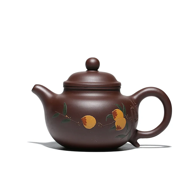 

Purple clay pot raw ore purple clay Shoutao ball jug handmade clay painting tea set teapot goods