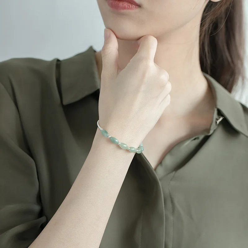 

Fashion Simple Silver Plated Gem Bracelet Women's Boutique Jewelry Girl's Banquet Party Accessories for Girlfriend Gift