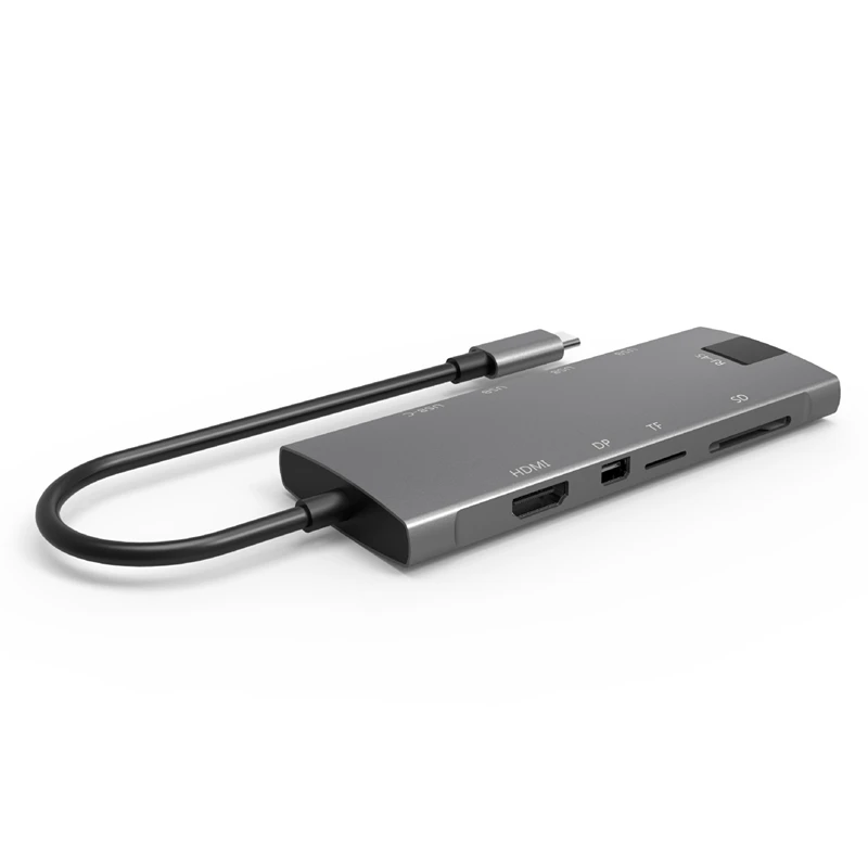 USB C концентратор RJ45 + Hdmi DP USB3.0 type к Gigabit Ethernet Rj45 Lan адаптер для ноутбука MacBook