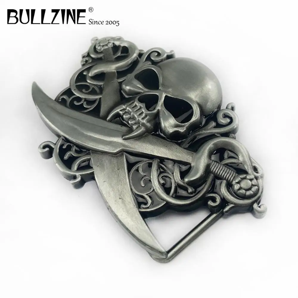 Bullzine цинковый сплав череп пряжка на ремешке роскошное под джинсы ковбойский