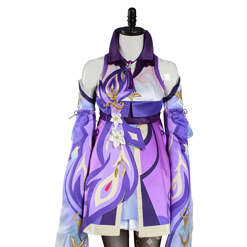 

Game Genshin Impact Cosplay Costume Ke qing Dress Outfits Halloween Carnival Outfits Cusom Make