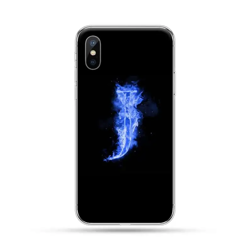 

fashion letters blue flame high quality Phone Case For iphone 12 mini 5 5s 5c se 6 6s 7 8 plus x xs xr 11 pro max