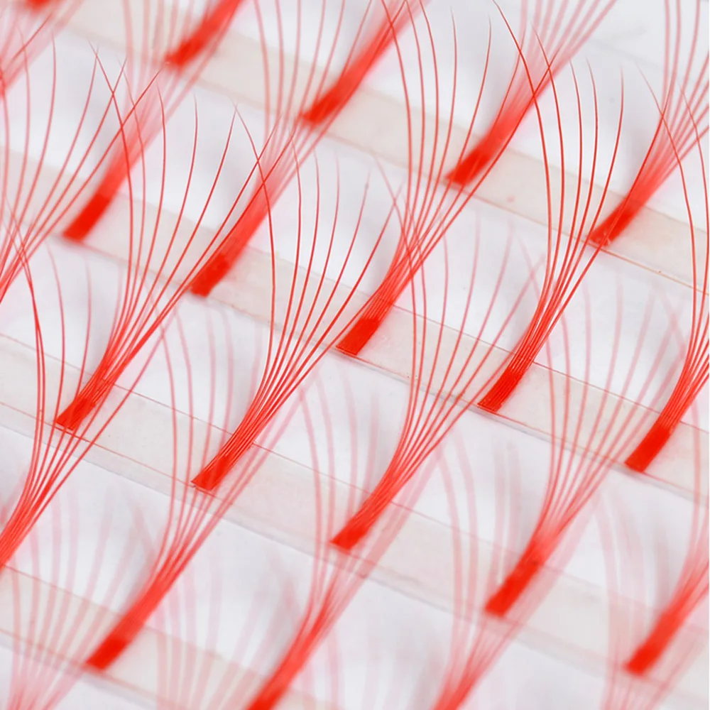 Привитые красные флисовые ресницы очень мягкие натуральные норковые бархатные