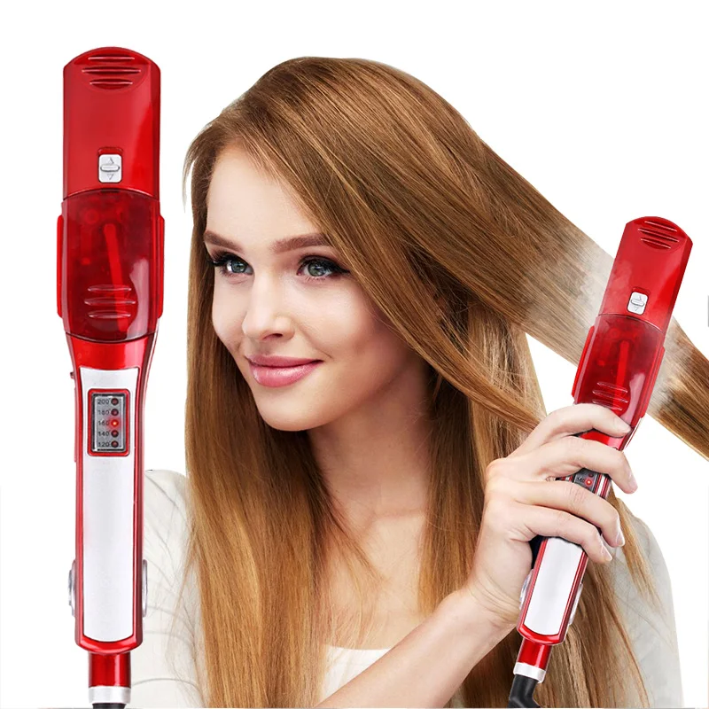 

Professional Argan Oil Steam Hair Straightener Flat Iron Injection Painting 450F Straightening Irons Hair Care Styling Tools