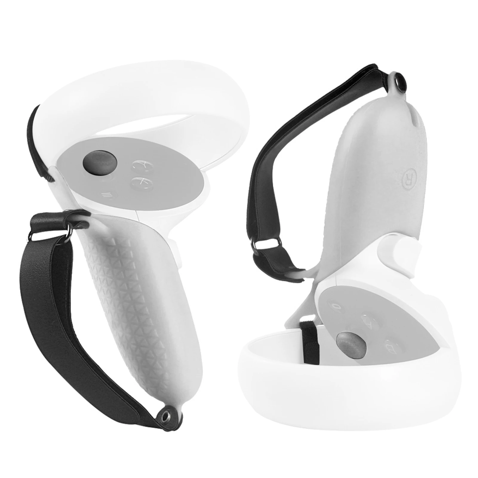 

Gaming Scratch Proof Soft With Knuckle Strap Touch Controller Grip Cover VR Accessories Protective Sleeve For Oculus Quest 2