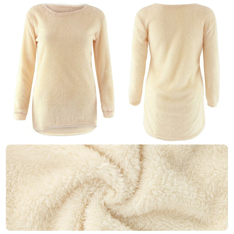 

Autumn Spring Women's O-Neck Fluffy Thin Sweater Female Long Sleeve Loose Pullover Casual Solid Sweaters Soft Top Clothing