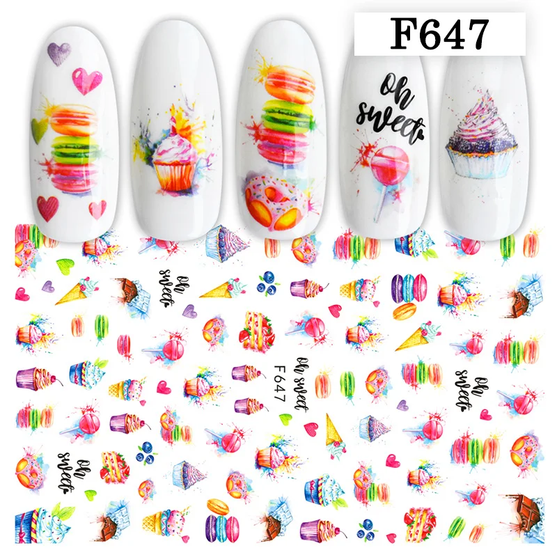 3D Наклейки для дизайна ногтей арбуз лимон|Стикеры и наклейки| |