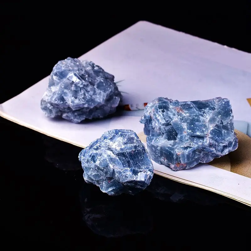 

1PC Natural Blue Celestite Stone Quatrz Crystal Healing Mineral Rough Ore Rock Reiki Collectible Specimen for Home Decor Gifi