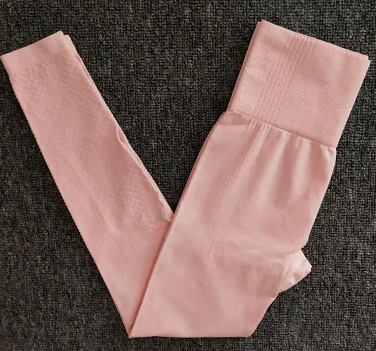 flesh pink Новые женские бесшовные леггинсы для фитнеса, женские спортивные Леггинсы с высокой талией для бега, спортивная одежда для спортзала, йоги, спортивные тянущиеся обтягивающие штаны - Цвет: flesh pink