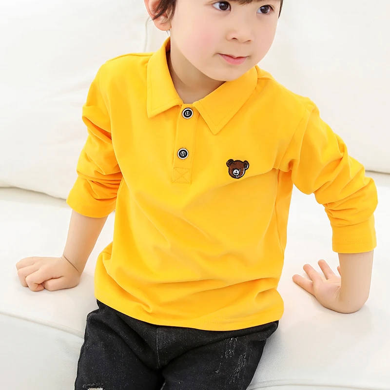 Polo Shirt Boys 2019 Summer Autumn Children's Clothing Toddler 100% Cotton Tops Tee Baby Boy Kids Bobo Bebe shirt 2-7Y |