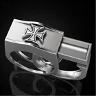 Мужское кольцо с перекрестными спичечками, модное повседневное ювелирное изделие, съемное кольцо, уникальный подарок
