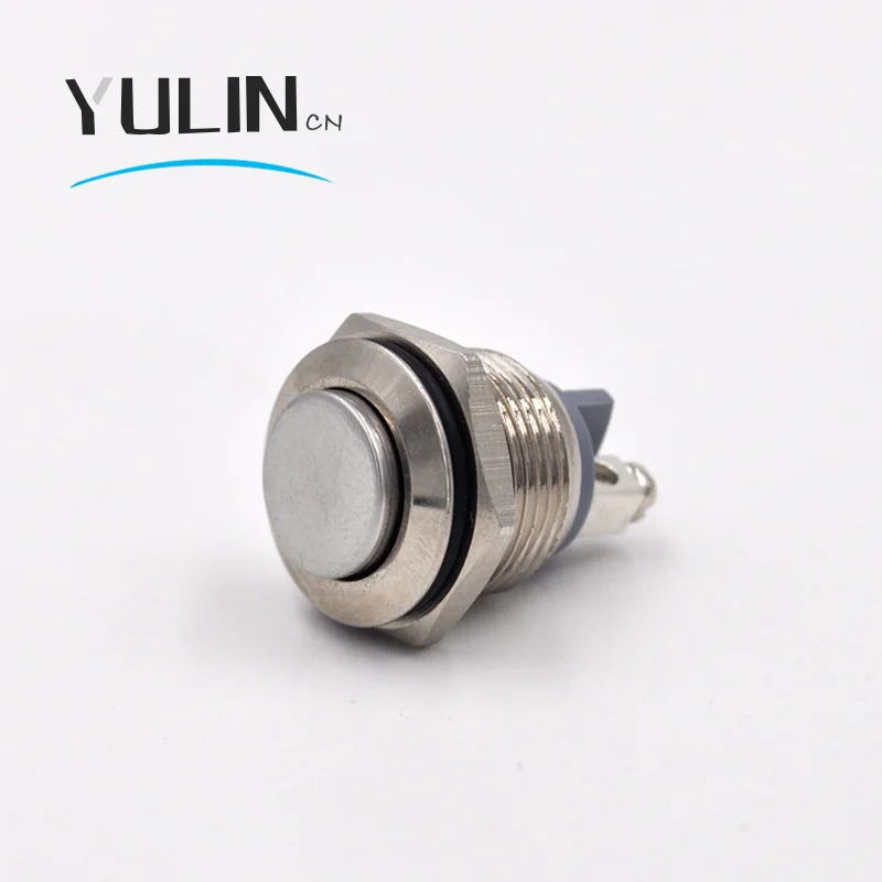 Мгновенный металлический дверной звонок 16 мм 1NO с латунным никелевым покрытием