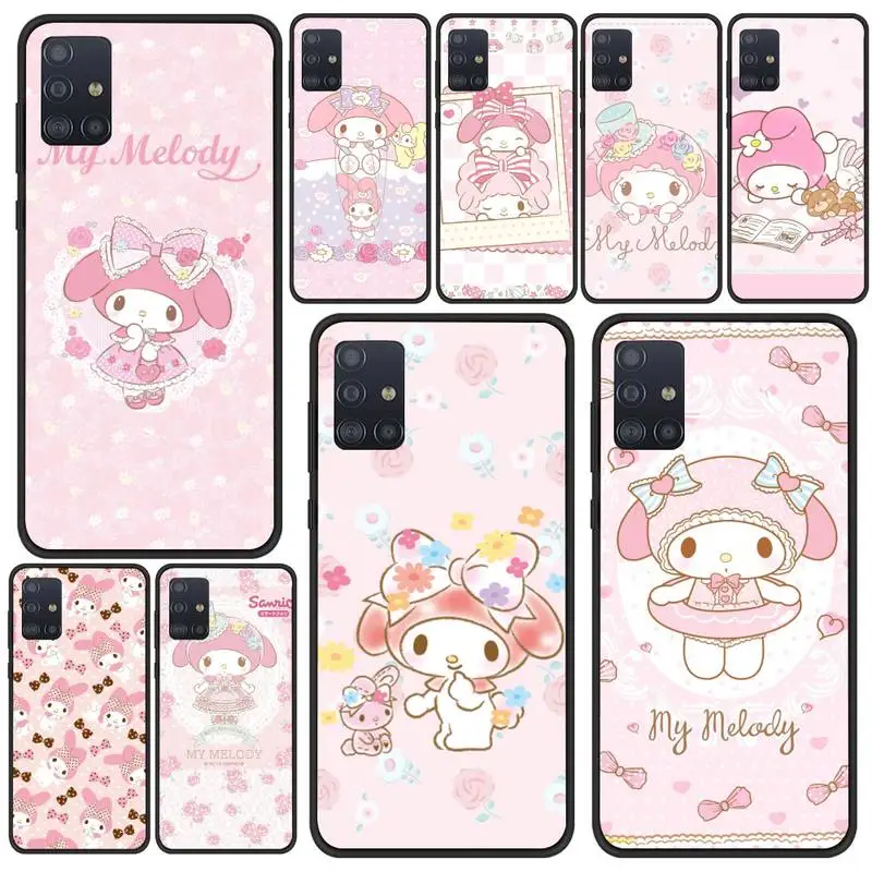 

Cute Cartoon my melodys Phone Case For Samsung S5 S6 S7 S8 S9 S10 S20 S21 Edge Plus E Fe Lite