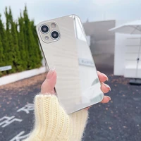 luxury hard full view mirror case for iphone 13 12 11 pro max mini xr x xs max 8 7 plus lens protection cover shockproof cases