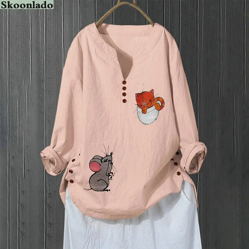 newest S-5XL PLUS SIZE spring women cotton linen tops lady blouse clothes oversea original famous brand design comfortable | Женская