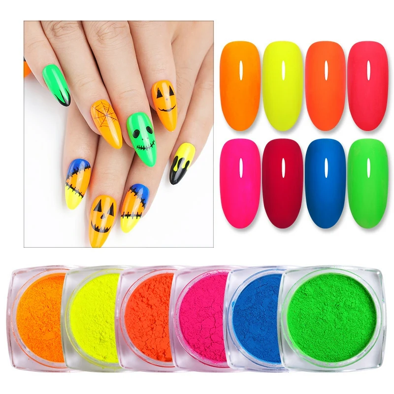 Неоновый Флуоресцентный порошок для ногтей BORN PRETTY блестящий градиентный