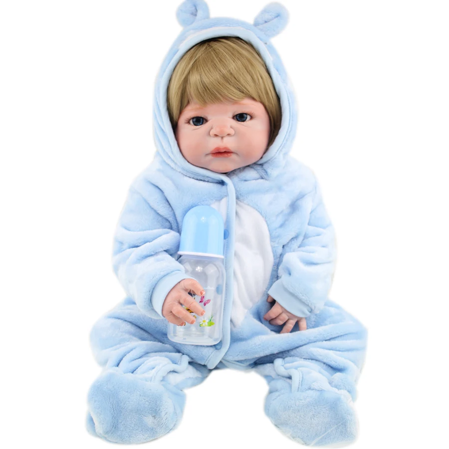 BZDOLL 55 см полный корпус силиконовый реборн реалистичные куклы новорожденных