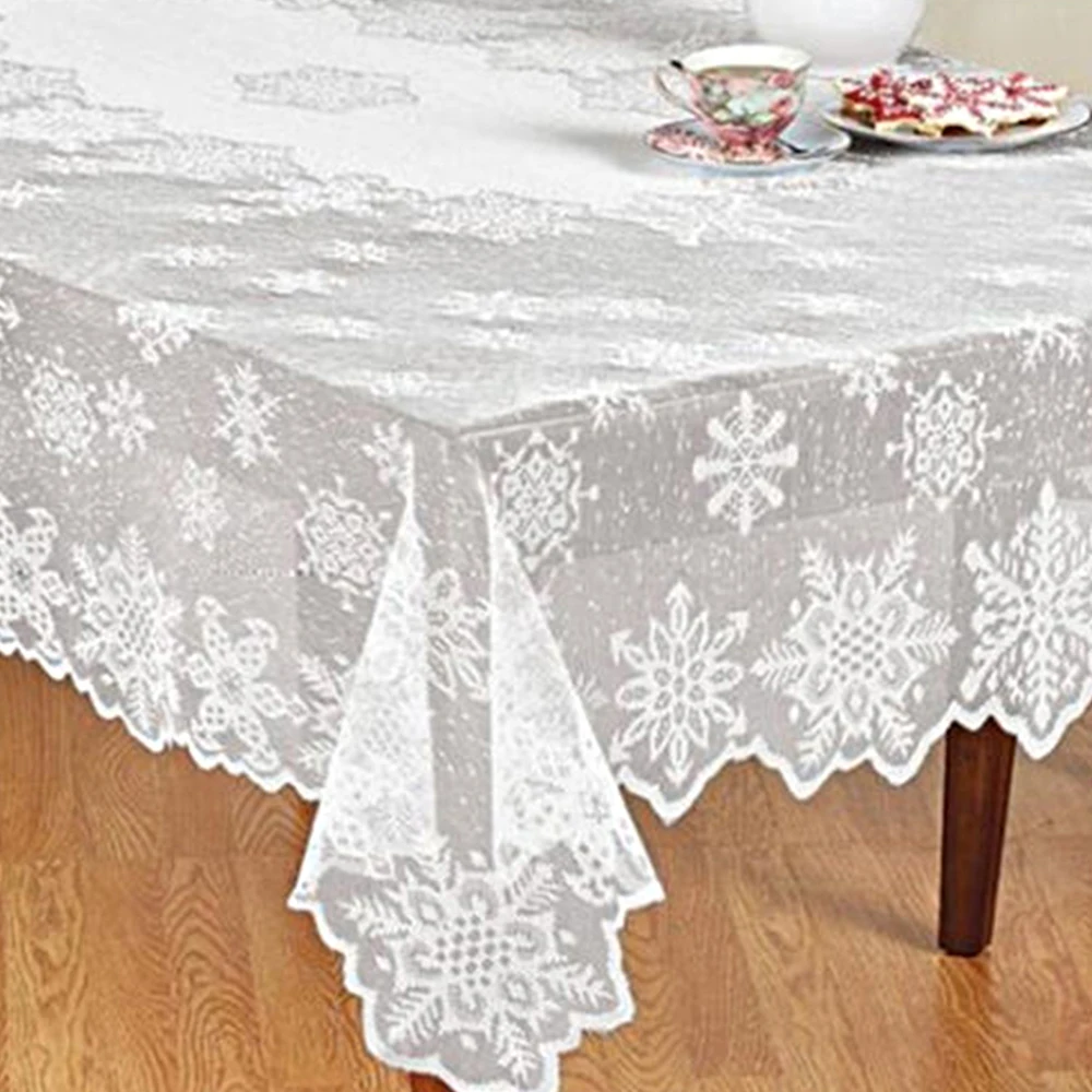 Розовая белая кружевная скатерть Свадебный декор полупрозрачная вышитая