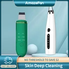 AmazeFan для ультразвукового очищения кожи глубокий аппарат для чистки лица и Микродермабразия вакуума для удаления угрей, акне очиститель пор