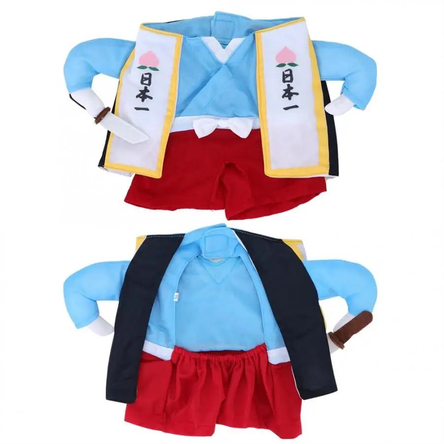 Милая одежда для домашних животных на Хэллоуин Самурай Забавный вертикальный