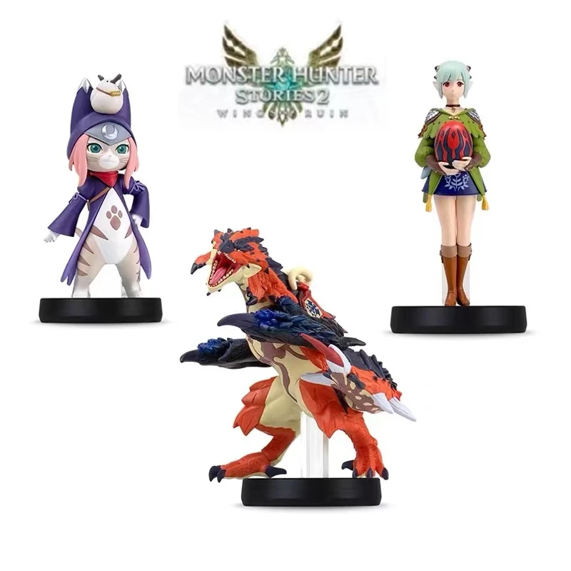 Для Nintentd amiibo Monster Hunter Stories 2: крылья разрушенной фигуры Magnamalo Palico Palamute в наличии |