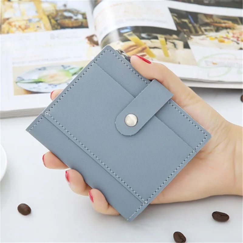 

Good Quality Women Short Purse Zipper Clutch Bag High Quality Female Wallets Coin Pocket Simple Solid Cute Wallets