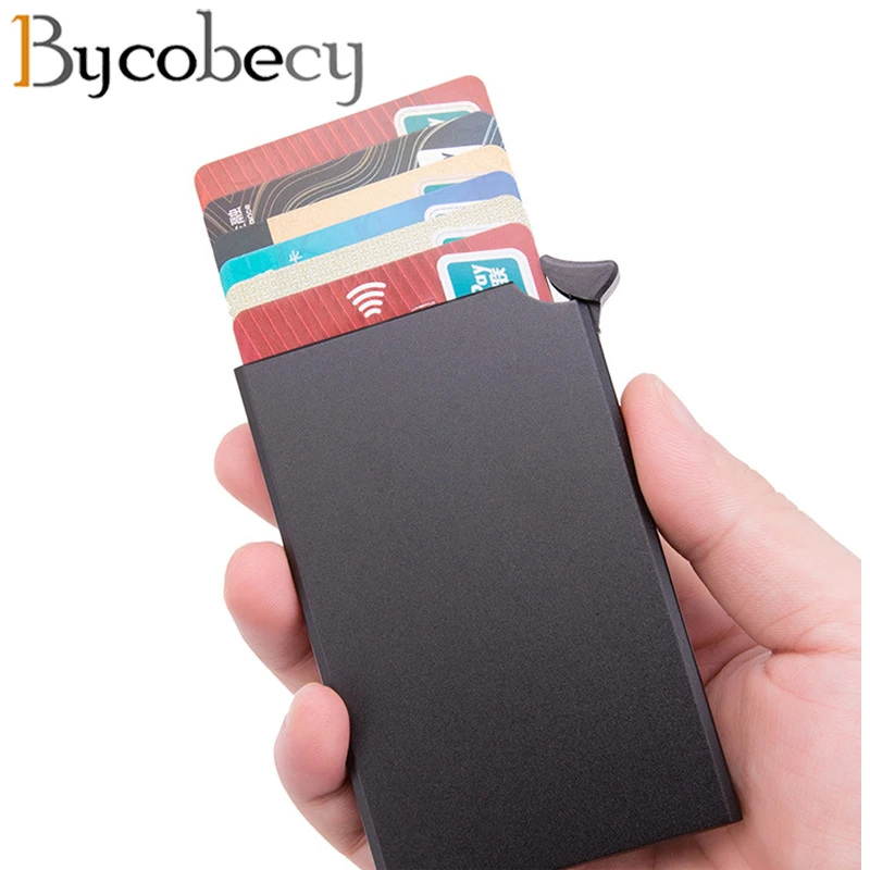 Bycobecy Тонкий чехол для удостоверения личности унисекс RFID Противоугонный