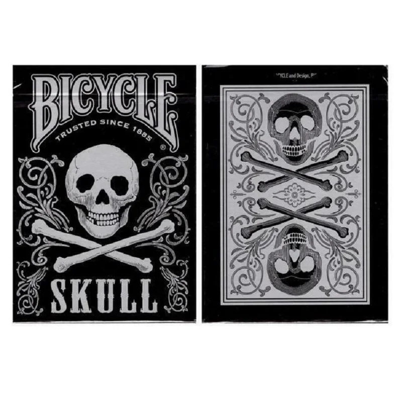 

Велосипед Череп игральные карты металлик серебро издание колода USPCC призрак покер волшебные карты фокусы реквизит для волшебника