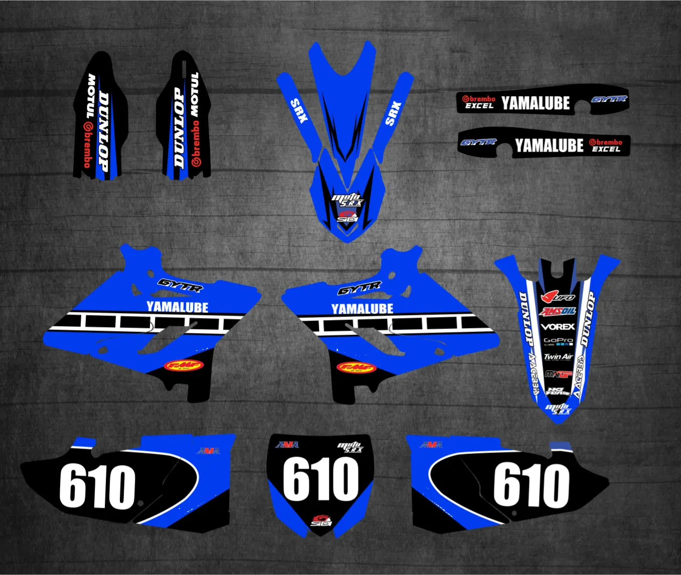 Персональные наклейки Motocross YZ 125 250 наборы графических наклеек для YAMAHA YZ125 YZ250 2015 2016