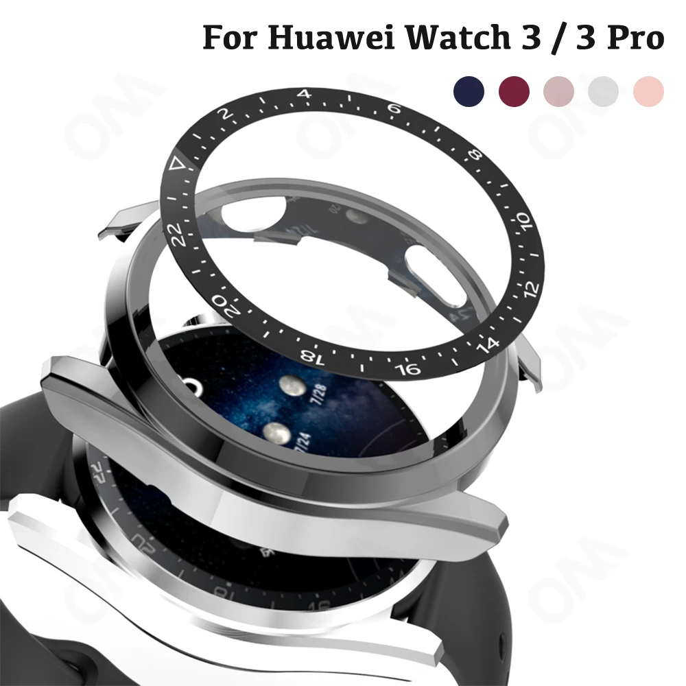 

Protective Cover For Huawei Watch 3 / 3 Pro 46MM 48MM Case Screen Protector Bumper Plated Shell Cases With Scale Huawei watch3