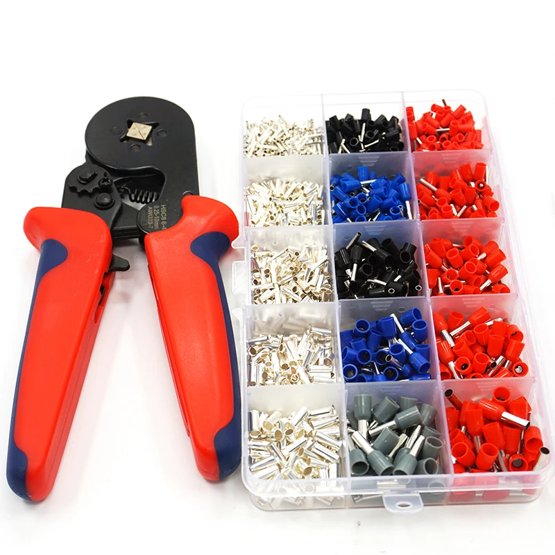 1530PCS Wire Terminal Crimp Connector plier set Insulated terminator Uninsulated End Ferrules | Обустройство дома