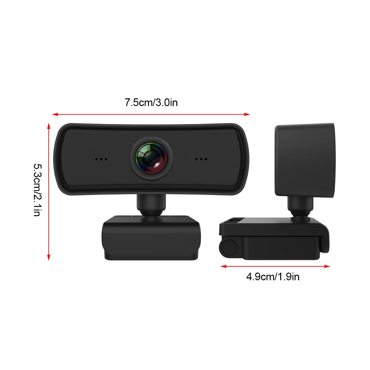 

2K Resolution Auto Focus 360 Rotation H.264 Video Compression1080P HD Computer Camera Video Conference Webcam with Microphone